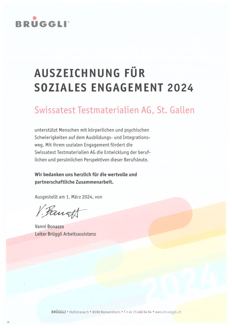 Swissatest creates prospects for young apprentices and people in integration programmes Image
